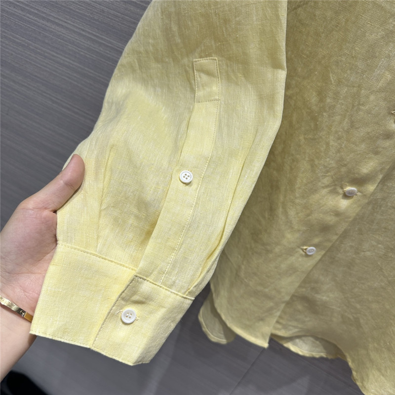 The R0w cotton and linen long shirt replica designer clothes