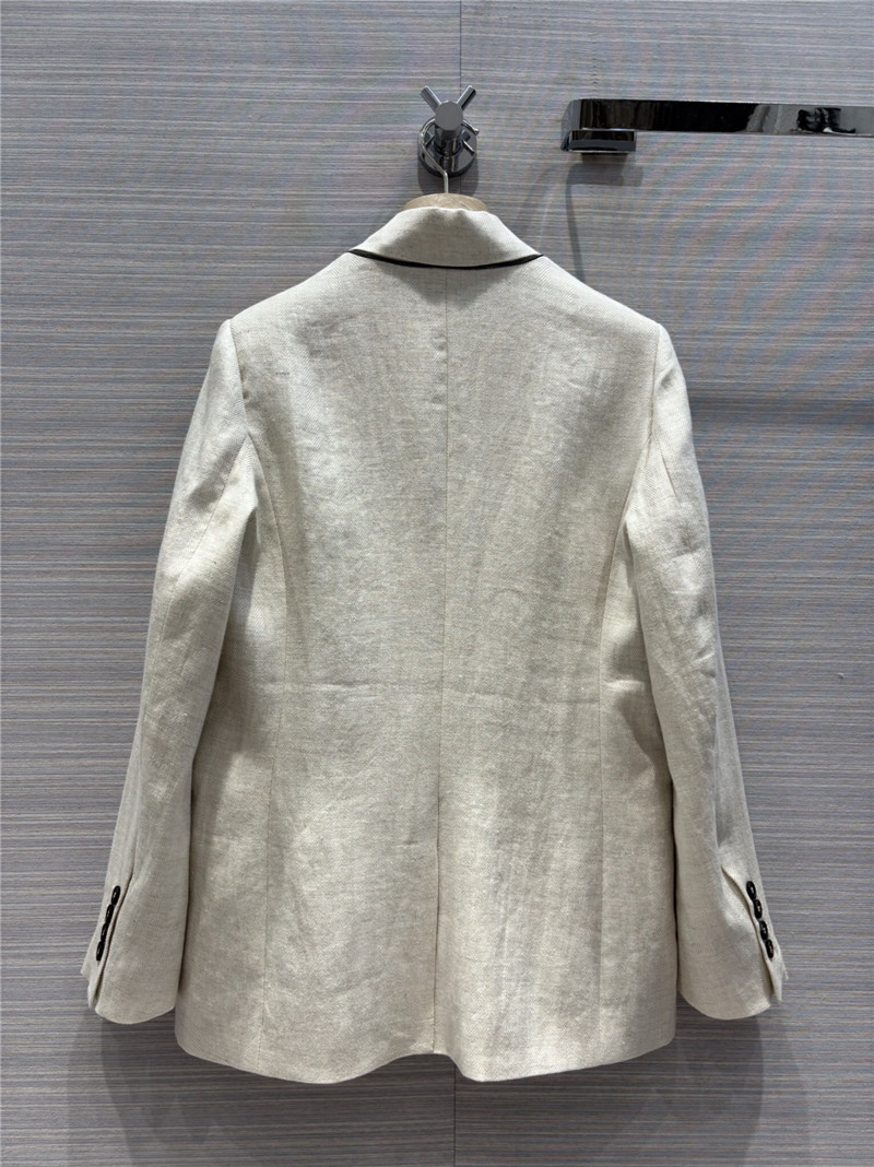 BC cotton and linen double breasted suit replica clothes