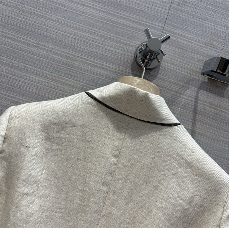 BC cotton and linen double breasted suit replica clothes