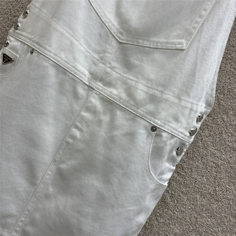 Pra*a denim suspender skirt replica d&g clothing
