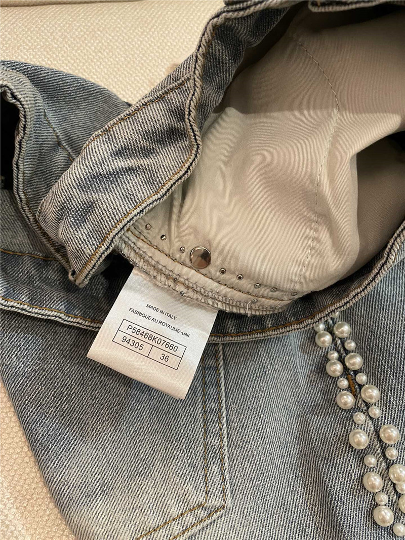 Ch**el beaded denim shorts replica d&g clothing