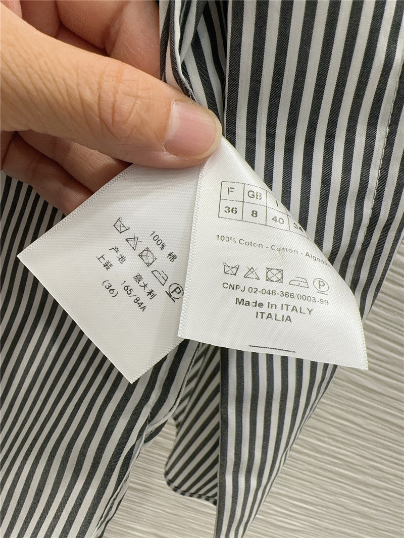 D10r striped off-shoulder shirt replica designer clothes