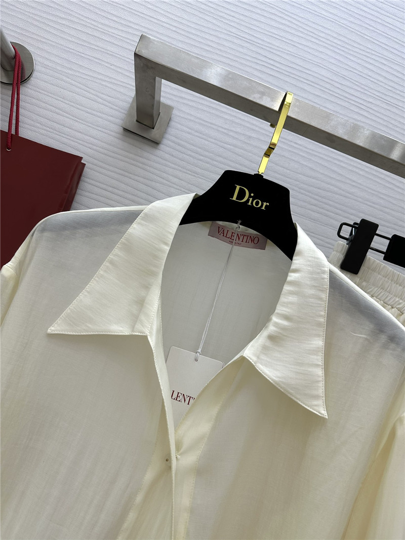 Va1e*ntin0 irregular strappy shirt + a hem skirt suit replica clothing