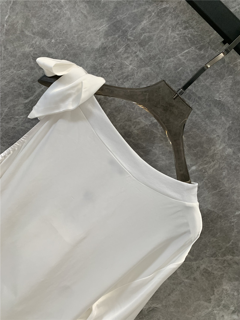 Ch**el round neck single sleeve top replica designer clothes