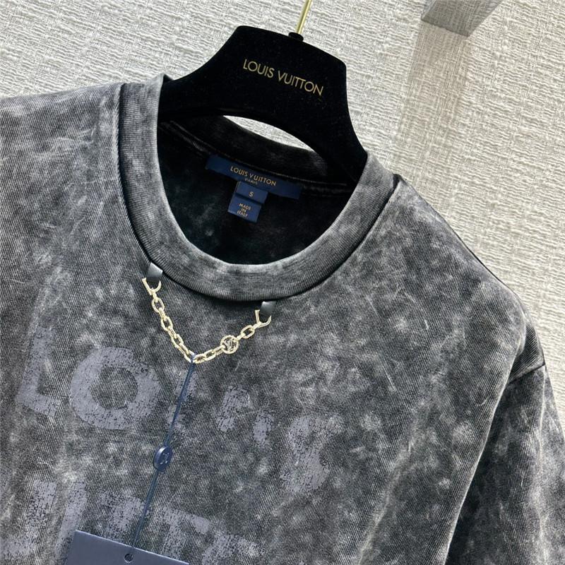 l0vis Vvtt0n lv tie dye gray cotton dress replica clothing