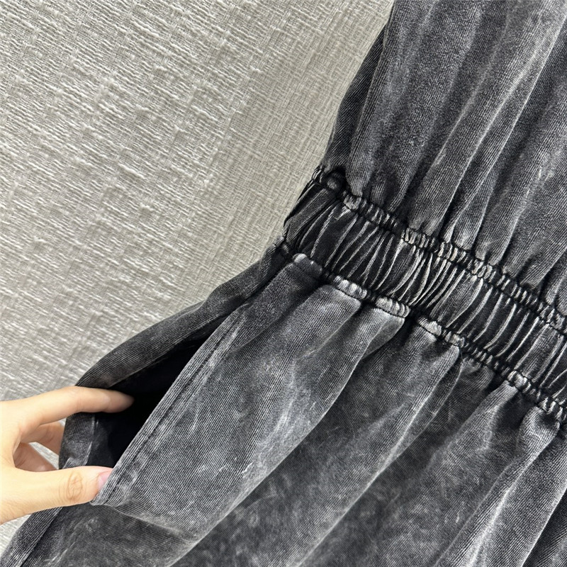 l0vis Vvtt0n lv tie dye gray cotton dress replica clothing