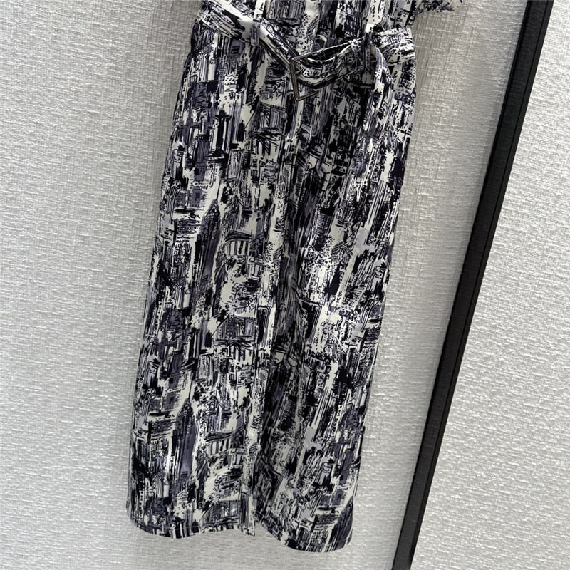 D10r mid length lining cap sleeve dress replica clothing
