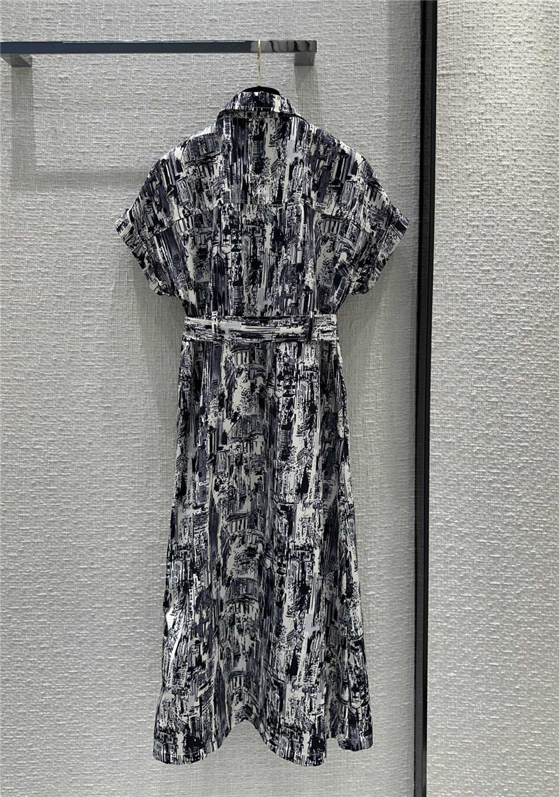 D10r mid length lining cap sleeve dress replica clothing