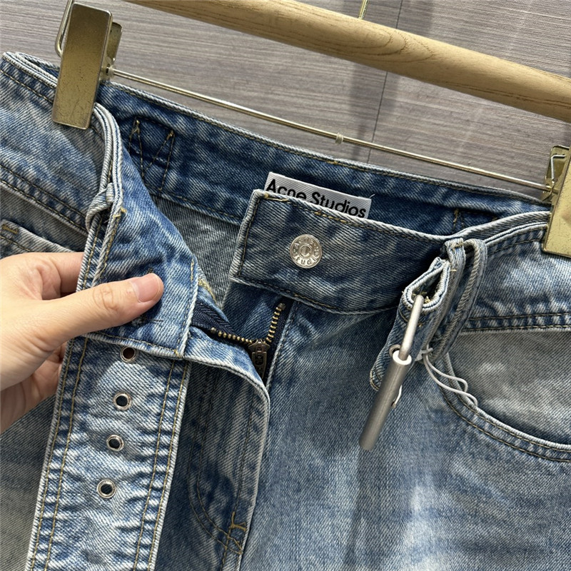 acne studios straight denim shorts cheap replica designer clothes