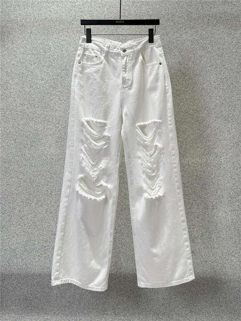 Ba1en*iaga loose split hole straight jeans replica clothes
