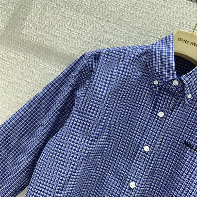 M1um1u plaid shirt cheap replica designer clothes