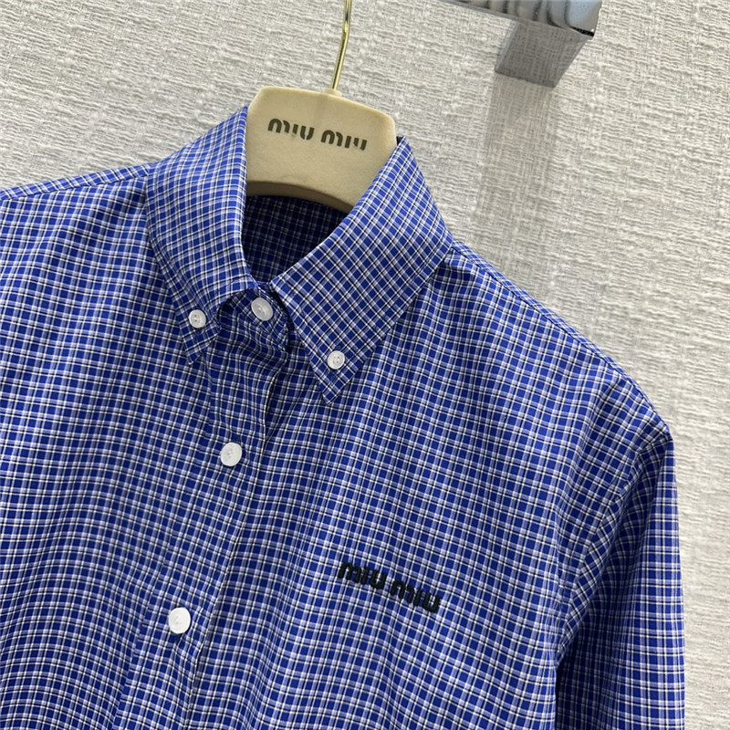 M1um1u plaid shirt cheap replica designer clothes
