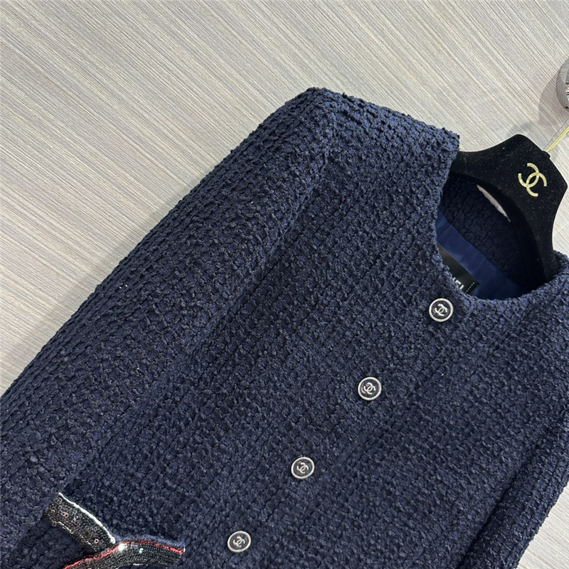 Ch**el woven soft tweed jacket replica d&g clothing