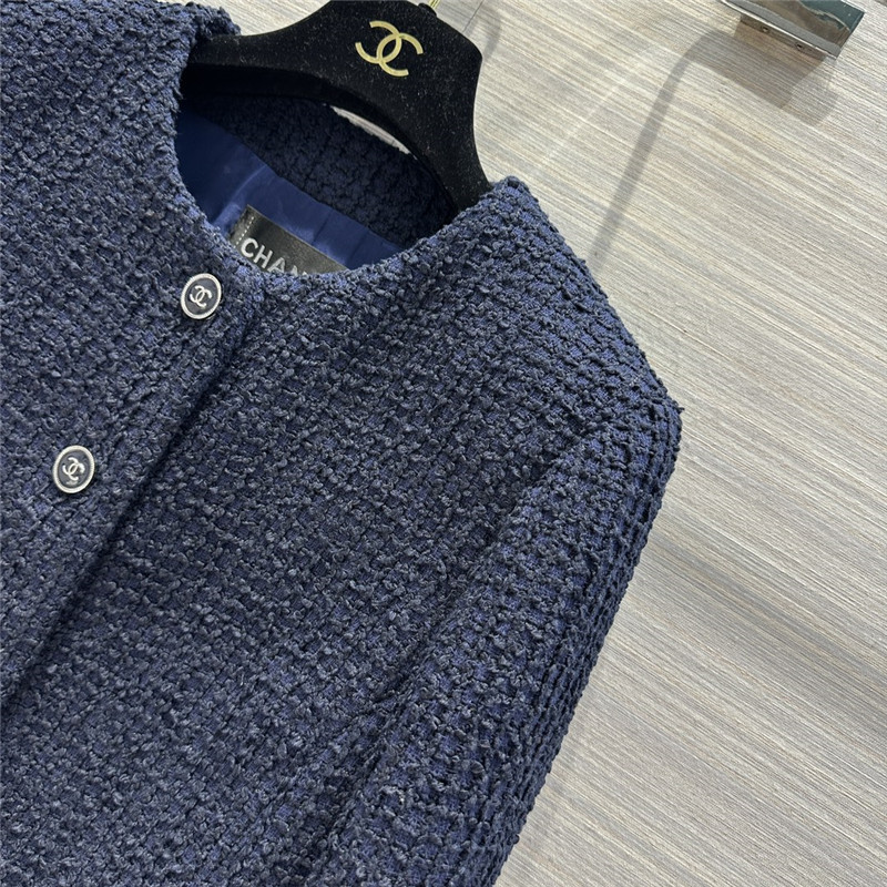 Ch**el woven soft tweed jacket replica d&g clothing