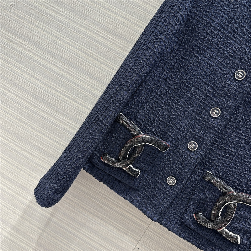 Ch**el woven soft tweed jacket replica d&g clothing