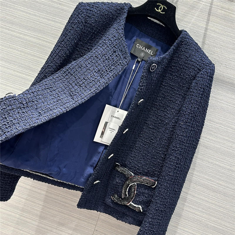 Ch**el woven soft tweed jacket replica d&g clothing