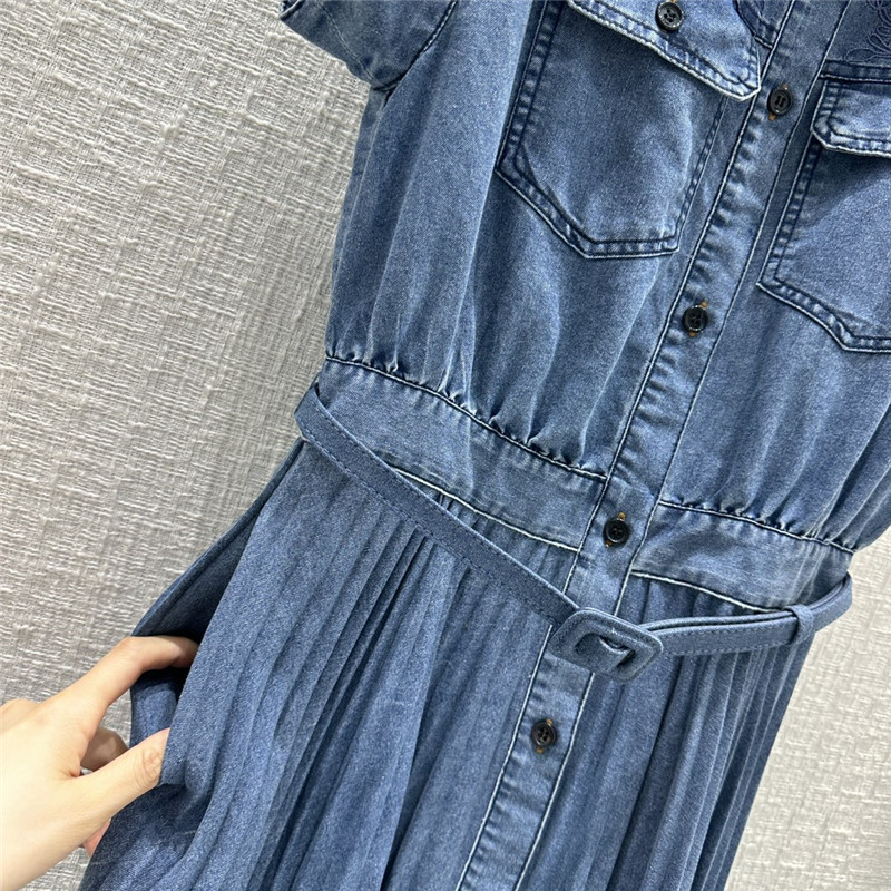 D10r pleated denim skirt replica clothes