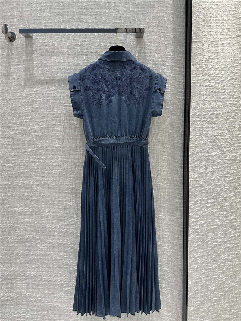 D10r pleated denim skirt replica clothes