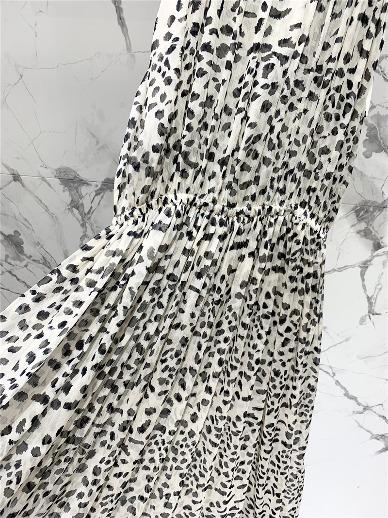 Y51 leopard print vacation dress replica d&g clothing