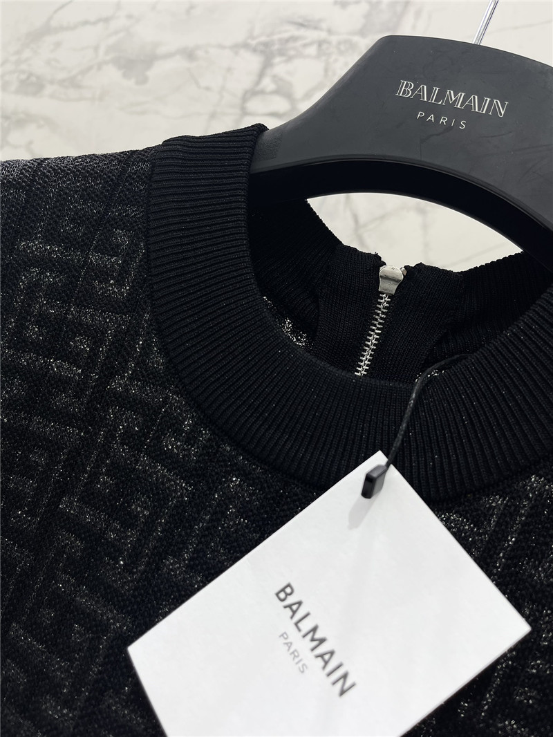 Balmain long sleeve knit dress replica clothing sites