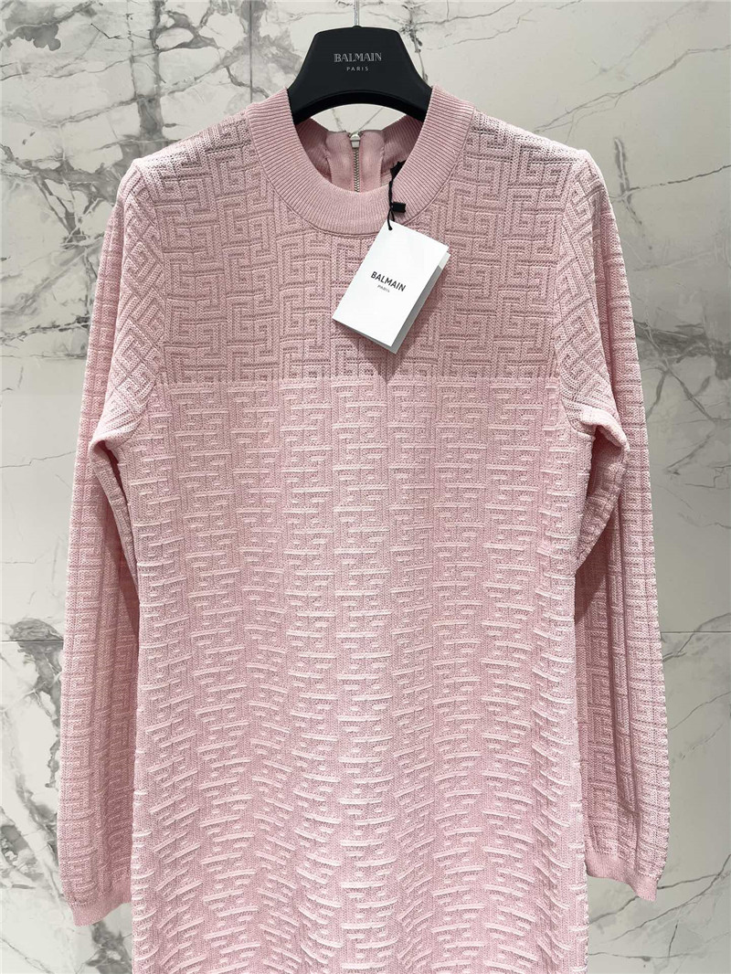 Balmain long sleeve knit dress replica clothing sites