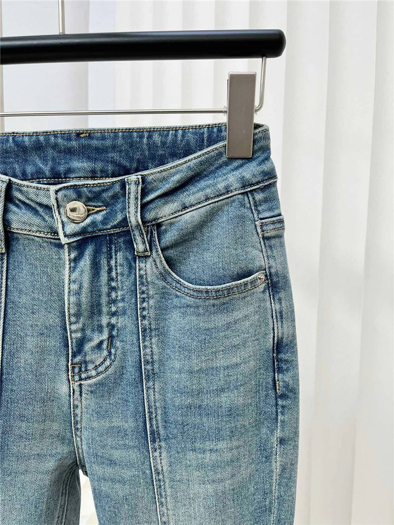 Ch**el three-dimensional embossed jeans replica clothes