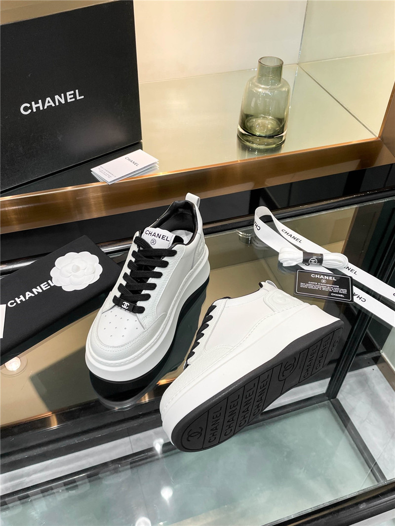 Ch**el black platform sneakers
