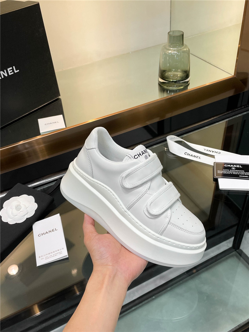 Ch**el velcro platform sneakers for women