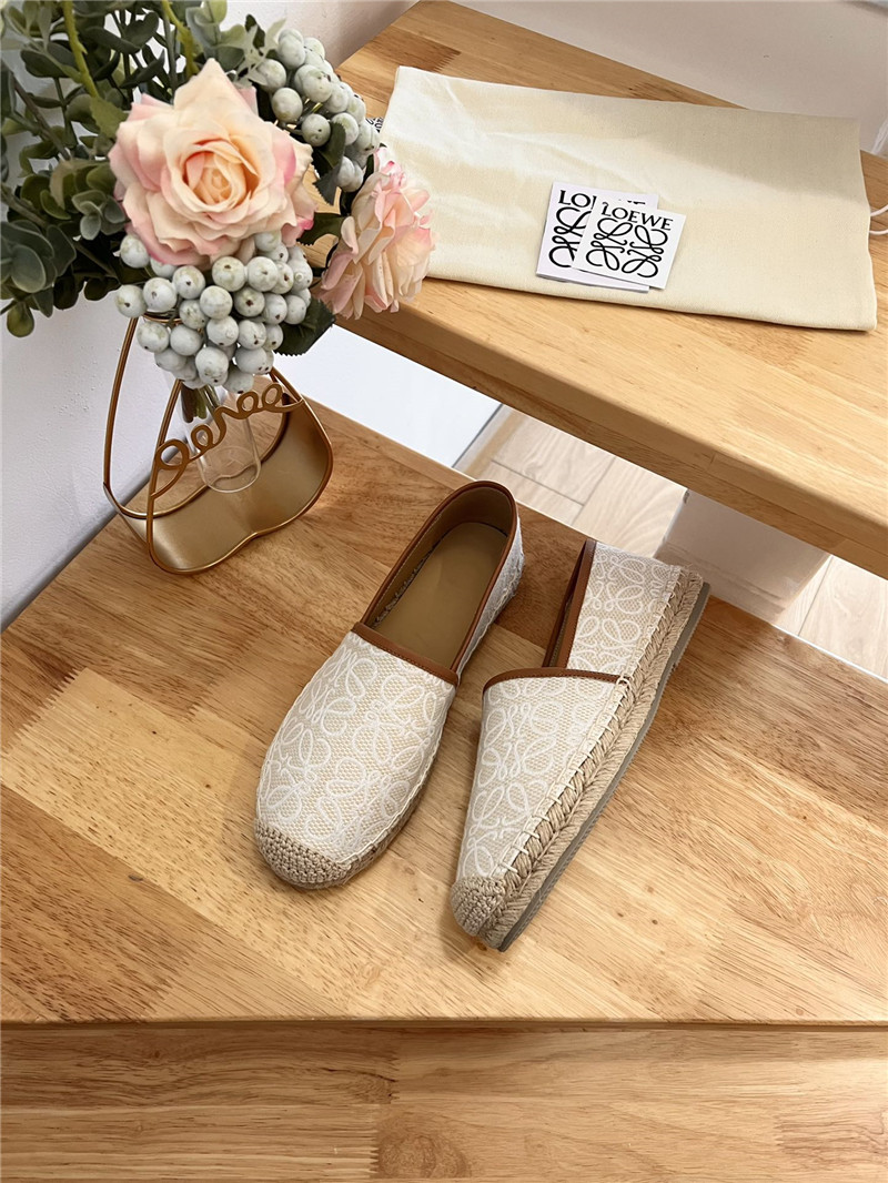 L0ew* anagram espadrille flat beige