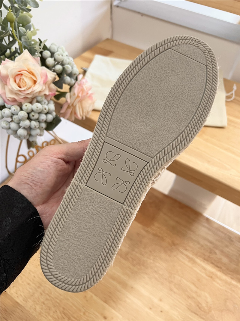 L0ew* anagram espadrille flat beige