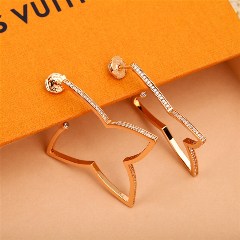 l0vis Vvtt0n lv hollow silhouette earrings