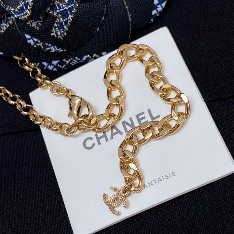 Ch**el half bead half chain necklace