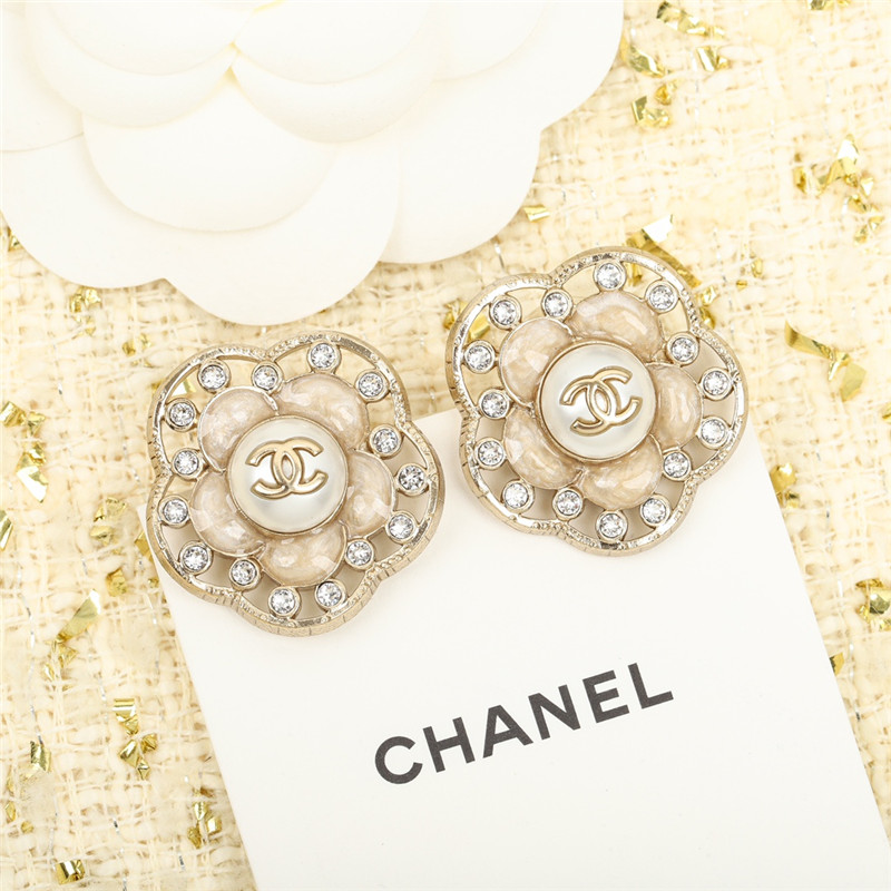 Ch**el camellia franc earrings