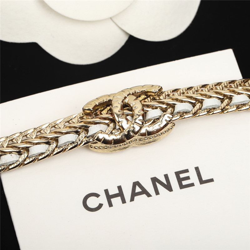 Ch**el black and white double choker necklace