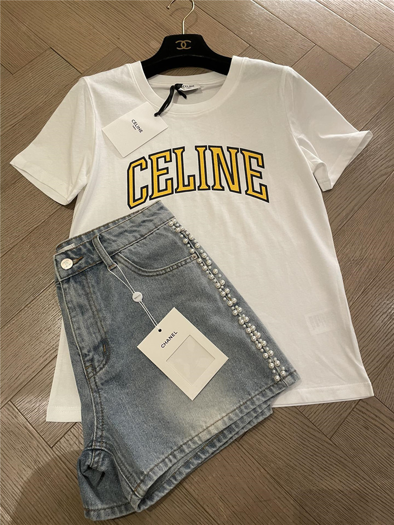 Ce1i*e new printed short sleeve replica d&g clothing