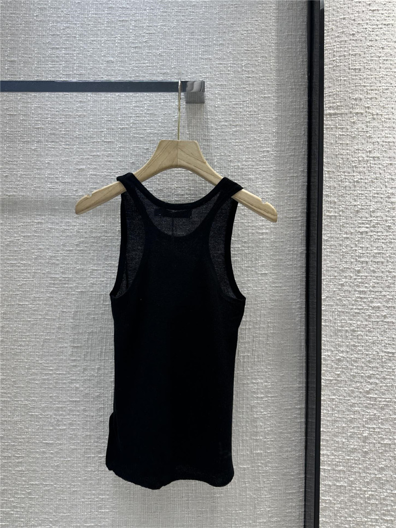 D10r slightly see-through knitted vest replica d&g clothing
