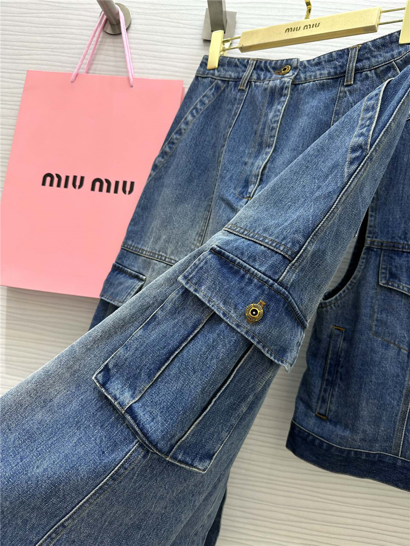 M1um1u mid-length denim skirt cheap replica designer clothes