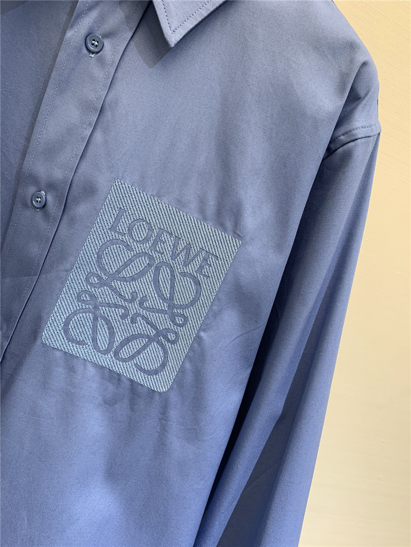 L0ew* embroidered logo cotton shirt replica d&g clothing