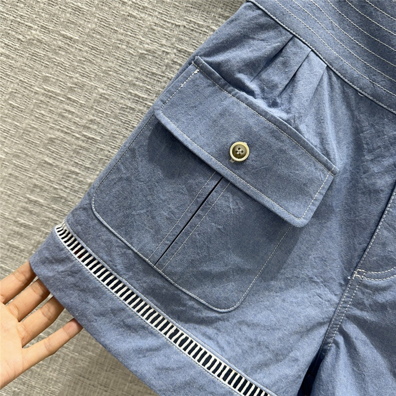 Chloé crocheted cutout blue shorts replica clothing