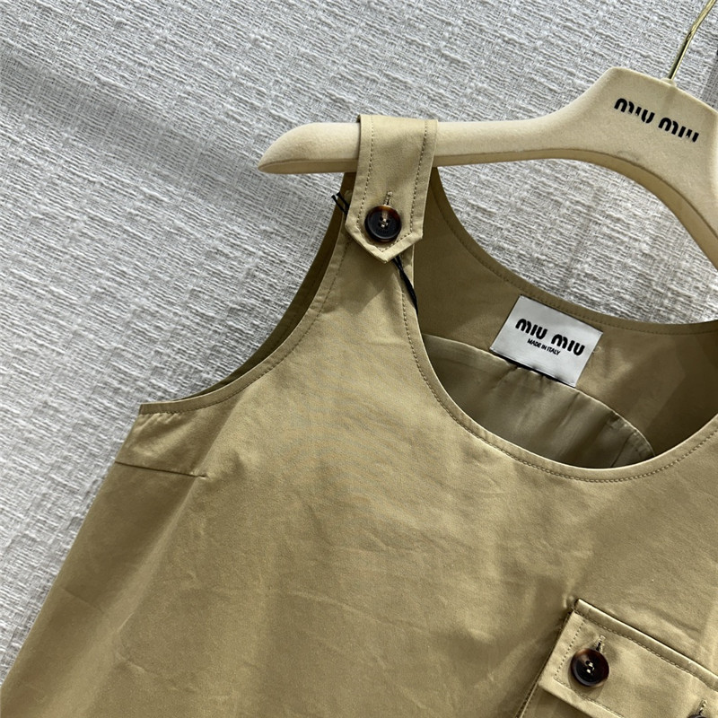 M1um1u cargo pocket vest dress replica clothing sites