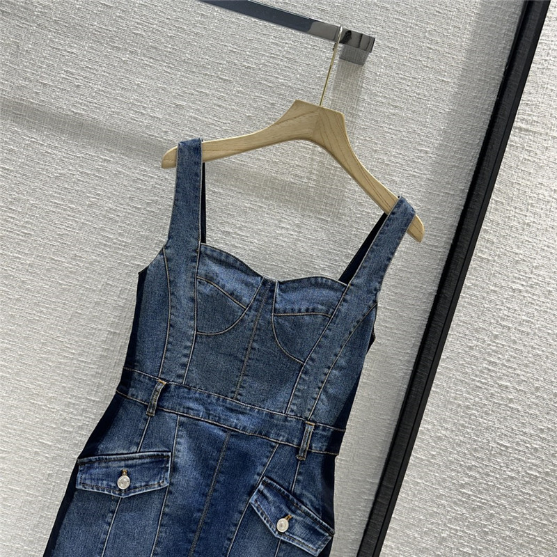 a1exa*der Mcqv*en strapless denim dress replicas clothes