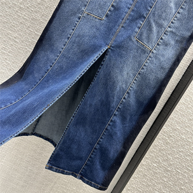 a1exa*der Mcqv*en strapless denim dress replicas clothes