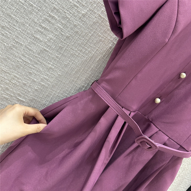 D10r purple short belted dress