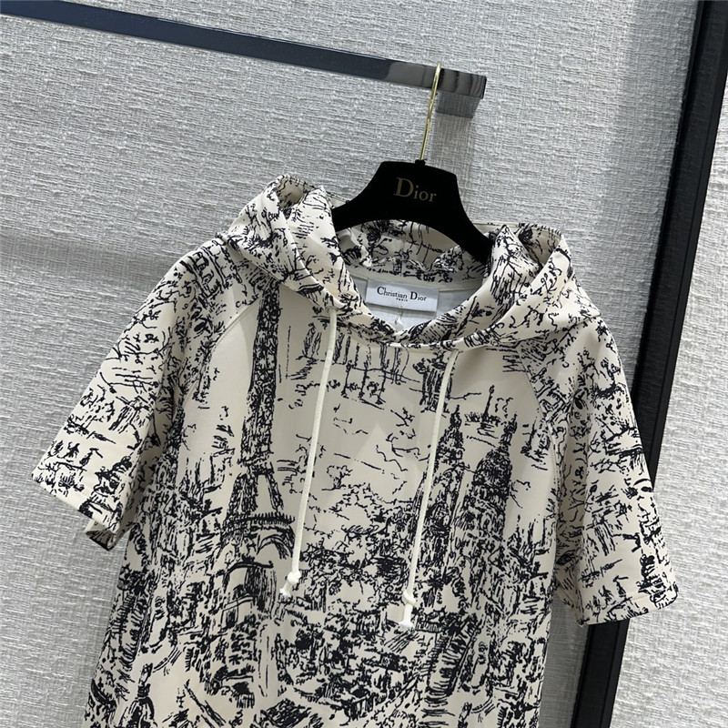 D10r paris street scene printed sweatshirt suit replica clothes