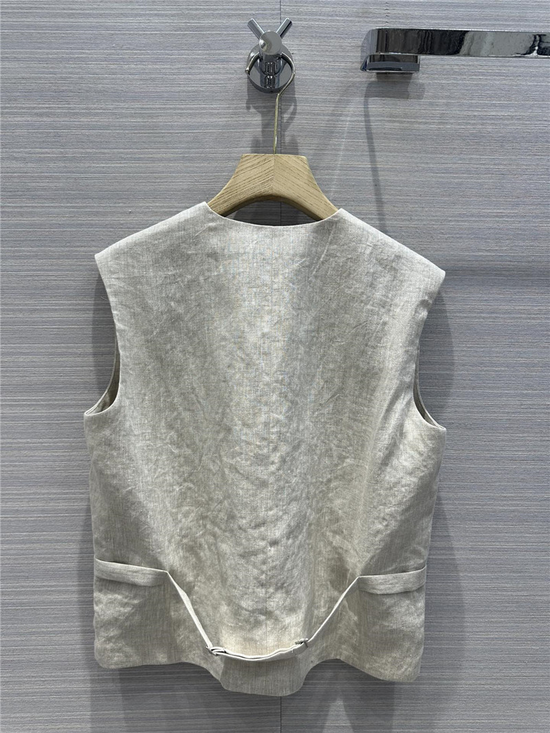 The R0w cotton and linen waistcoat suit replica designer clothes