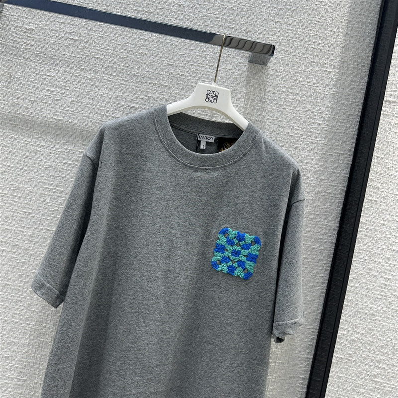 L0ew*! toothbrush embroidered large logo t-shirt replica clothes