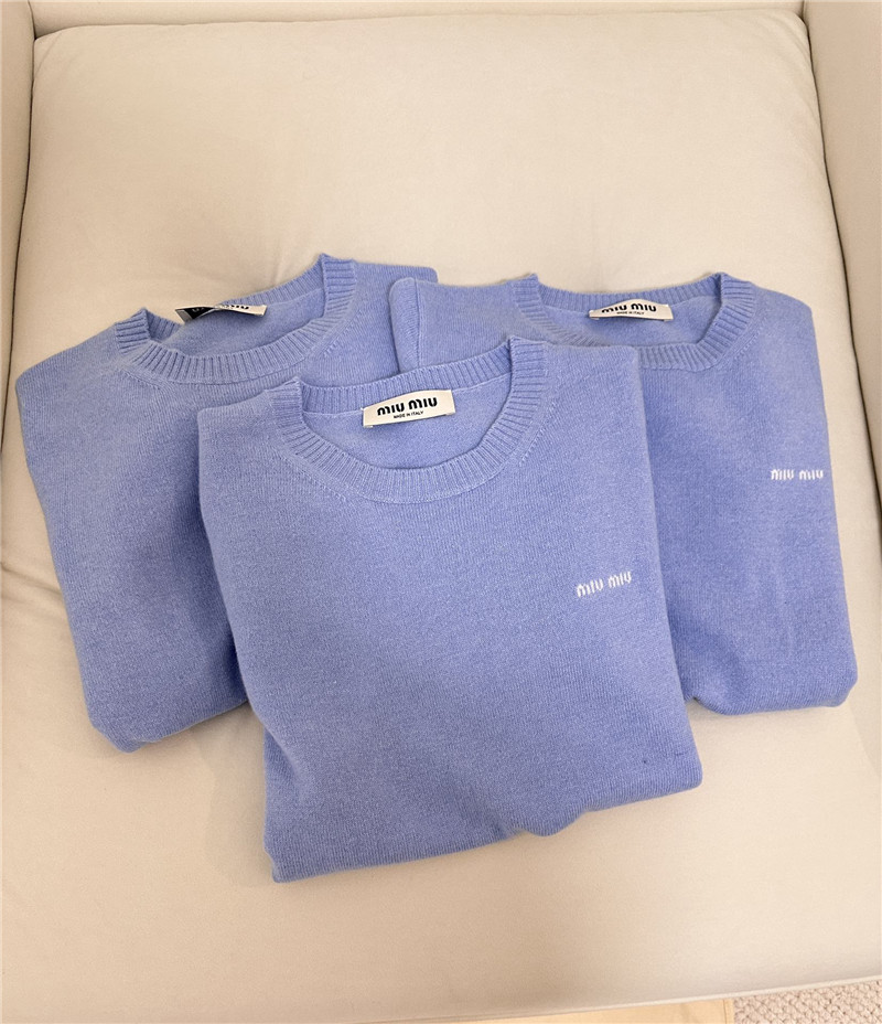 M1um1u cashmere short sleeve replica d&g clothing