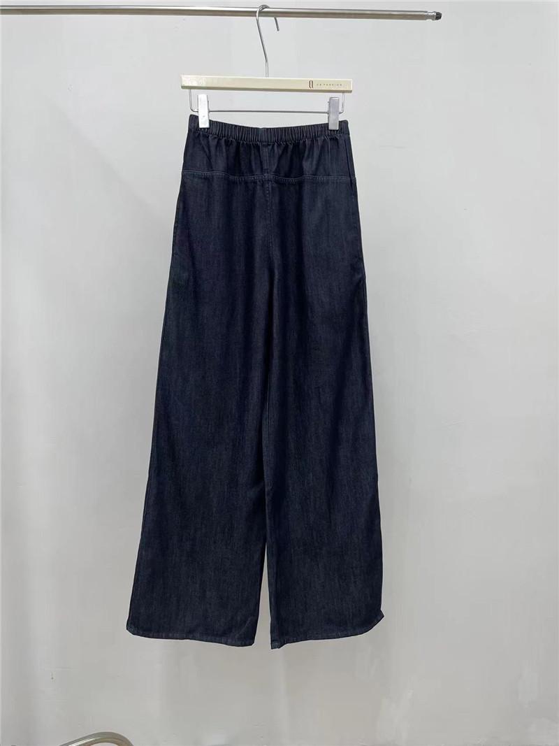 The R0w silk denim wide leg pants replica clothing
