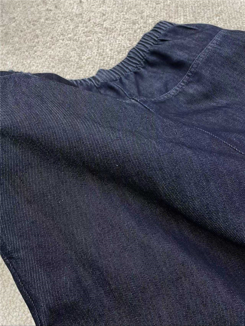 The R0w silk denim wide leg pants replica clothing