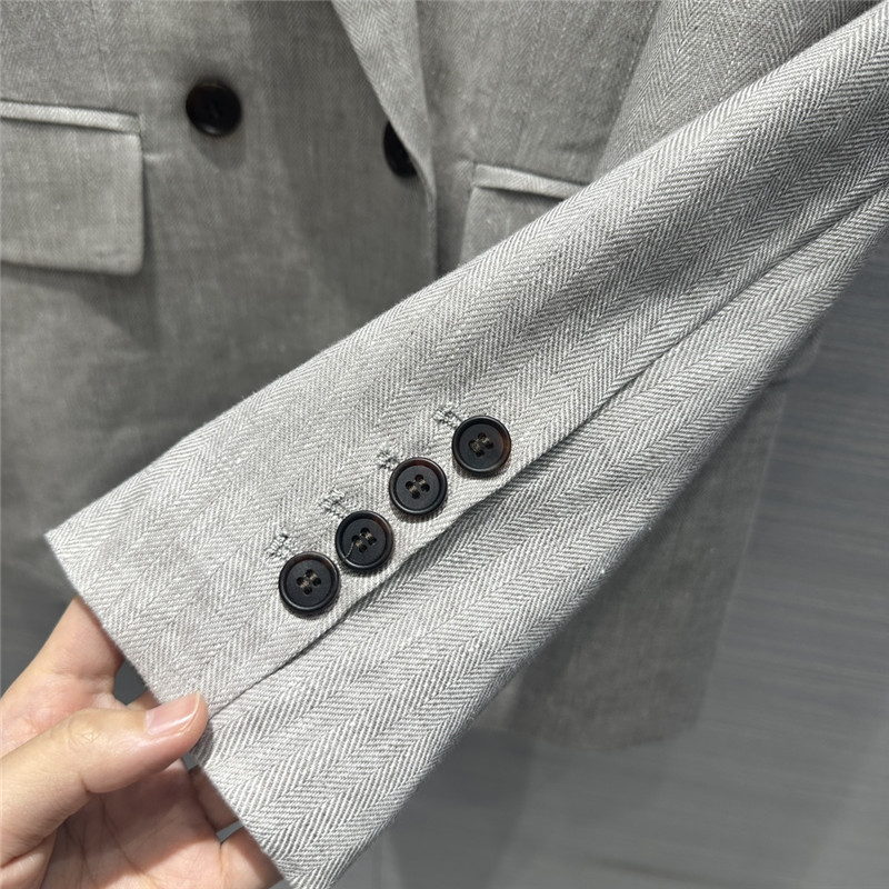 BC herringbone cotton and linen blazer replica clothing